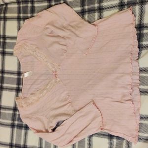 JLO light pink lace long sleeve top